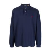 Ralph Lauren Anpassad Slim Fit Bomullspolotröja Blue, Herr