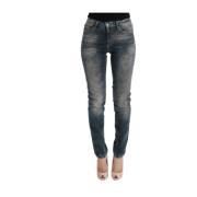 Roberto Cavalli Chica Blå Tvätt Slim Fit Jeans Blue, Dam