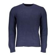 North Sails Blå Crewneck Tröja med Kontrastdetaljer Blue, Herr