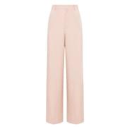 Gucci Rosa ull twill byxor med GG monogram Pink, Dam