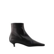 TotêMe Svarta Läder Smala Ankelboots Black, Dam