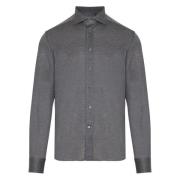 Corneliani Jersey Bomull Oxford Skjorta Gray, Herr