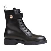 Furla Army Boot Höst/Vinter Kollektion Läder Black, Dam