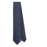 Brioni Lyxig Sidenslips, Italiensk Designerskod Blue, Herr