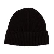 IVY OAK Räfflad Beanie i Svart Black, Dam