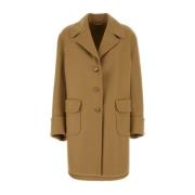 Ermanno Scervino Stilfull Kamelullsblandad Kappa Brown, Dam