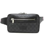 Gucci Vintage Pre-owned Tyg crossbodyvskor Black, Herr