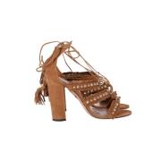 Aquazzura Pre-owned Pre-owned Mocka klackskor Brown, Dam