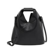 MM6 Maison Margiela Svart Japansk Klassisk Läderhandväska Black, Dam