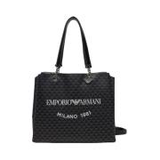 Emporio Armani Snygg Shoppingväska Black, Dam