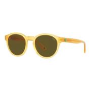 Ralph Lauren Stiliga solglasögon i Shiny Honey/Dark Brown Yellow, Herr