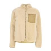 Jil Sander Shearling Jacka i Sand Beige, Dam