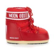 Moon Boot Röda Icon Low Nylon Vinterstövlar Red, Dam