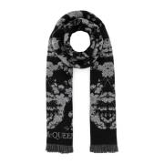 Alexander McQueen Broderad ullsjaal Multicolor, Dam