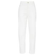 Brunello Cucinelli Högmidjade avsmalnande jeans med Monili-kedja White...