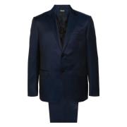 Ermenegildo Zegna Lyxig Ull Mohair Kostym Blue, Herr