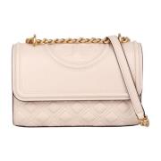 Tory Burch Vadderad Axelväska Beige, Dam