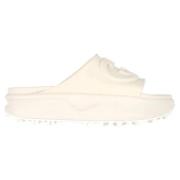 Gucci Vintage Pre-owned Gummi sandaler Beige, Dam