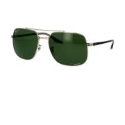 Ray-Ban Fyrkantiga Polariserade Solglasögon Metall Design Gray, Unisex