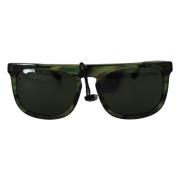 Dolce & Gabbana Grön Ram Svart Lins Solglasögon Green, Unisex