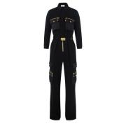 Elisabetta Franchi Svart Jumpsuit Tu02246E2-110 Black, Dam