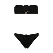 La Revêche Svart Havskläder Bandeau Stil Badkläder Black, Dam