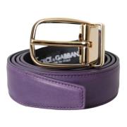 Dolce & Gabbana Lila Lderbll Guldspnne Mn Purple, Herr