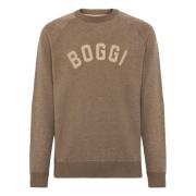 Boggi Milano Crew Neck Jumper i en blandning av bomull, ull och cashme...