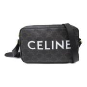 Celine Vintage Pre-owned Tyg axelremsvskor Black, Dam