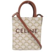 Celine Vintage Pre-owned Tyg axelremsvskor White, Dam