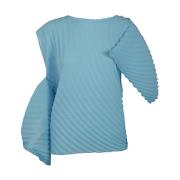 Issey Miyake Himmelblå Plisserad Skjorta Blue, Dam