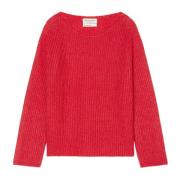 Marc O'Polo Oversized stickad tröja Red, Dam