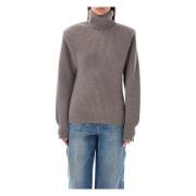 Stella McCartney Mysig Taupe Stickat Aw24 Gray, Dam