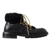 Dolce & Gabbana Lyxiga Shearling Boots Black, Herr