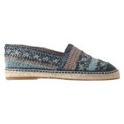 Dolce & Gabbana Lyxigt vävt läder espadriller blå Multicolor, Herr