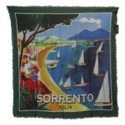 Dolce & Gabbana Lyxig Sorrento Logo Sidenscarf Multicolor, Dam