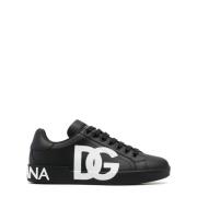 Dolce & Gabbana Svarta Sneakers Stiligt Logotryck Black, Herr