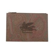 Etro Pochette med Paisley-mönster Brown, Dam