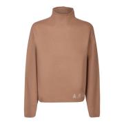 A.p.c. Minimalist Logo Print Wool Sweater Brown, Dam