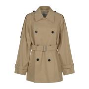 Burberry Regntät Bomull Trenchcoat Beige, Dam