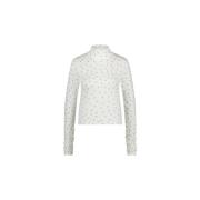 Fabienne Chapot Draped Turtleneck Top White, Dam