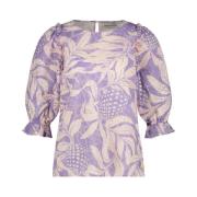 FABIENNE CHAPOT Broderad Sarah Top Purple, Dam