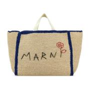 Marni Raffia Shopping Bag Beige, Dam