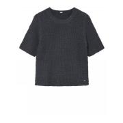 Gustav Shanne Stickad T-shirt med Paljetter Black, Dam