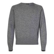 Doppiaa Grå Ull Cashmere Tröja Raglan Stil Gray, Herr