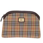 Burberry Vintage Pre-owned Canvas kuvertvskor Beige, Dam