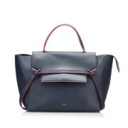 Celine Vintage Pre-owned Laeder crossbodyvskor Blue, Dam