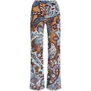 Etro Blommig Flare Hög Midja Byxor Multicolor, Dam