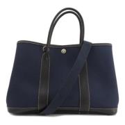 Hermès Vintage Pre-owned Canvas handvskor Blue, Dam