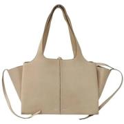 Celine Vintage Pre-owned Laeder axelremsvskor Beige, Dam